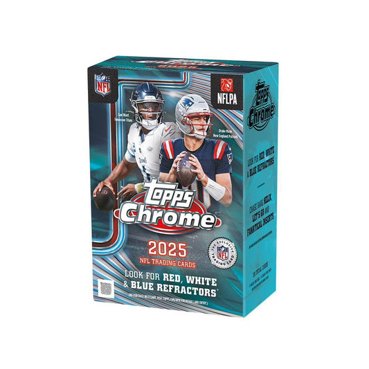 2025 Topps NFL Chrome Football Trading Card Value Box